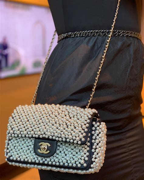 chanel pearl flap bag 2021|Chanel small classic flap price.